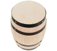 Angoily Taburete Decorativo de Barril de Madera Beige Estilo Vintage | Ligero y Portátil, Diseño Ahorra Espacio, Uso Interior y Exterior, Forma de Roble, Estética Rústica