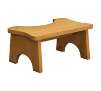 Angoily Taburete para Inodoro de Madera Maciza Asiento Estable Escalón Tamaño Compacto Color Natural Taburete Infantil y Adulto para Baño Doméstico