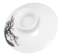 Angoily Tapa de Cerámica para Taza de Té Repuesto con Diseño Pulido Brillante Accesorio Práctico para Preservar Aroma y Mantener Temperatura Compatible con Gaiwan
