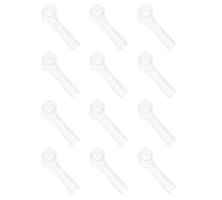 Angoily Tapa para Cepillo de Dientes Eléctrico Redondo Transparente, Funda Protectora Portátil 12 Piezas, Cubierta Antipolvo para Viaje y Uso Diario, Accesorio Resistente y Ligero