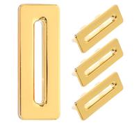 Angoily Tapas de Desbordamiento para Fregadero de Baño y Cocina 4 Piezas de Aleación de Zinc Inserto Rectangular 69 X 19 CM Cubiertas para Anillo de Rebose Sellado Hermético y Fácil