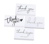 Angoily Tarjetas de Agradecimiento Blancas Pequeñas para Negocios de Unidades Diseño Sencillo y Resistente para Envío y Regalo Bodas Shower y Comercio