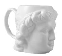 Angoily Taza de Café de Cerámica Blanca 600ml Diseño Escultura Artística de Diosa Española Apolo, Taza Creativa para Té, Chocolate Caliente y Agua, Adecuado para Hogar y Oficina