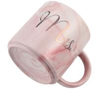 Angoily Taza de Café de Cerámica Diseño Mármol Rosa 380 Ml Taza para Beber Material Cerámico Gran Capacidad Adecuado para Uso Diario y Obsequio