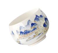 Angoily Taza de Cerámica Tradicional con Diseño Paisaje Pintado Mano Taza de Té Delicada y Redonda Regalo para Amantes del Té y Uso Diario Hogar