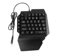 Angoily Teclado Mecánico para Juegos Mano Retroiluminado RGB Compacto y Adecuado para Pc y Teléfono 1 Diseño Ergonómico Negro