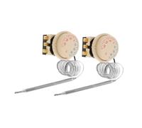 Angoily Termostato de Refrigerador Termostato para Refrigerador Eléctrico para Frigorífico 2 Piezas ±35 ℃ Blanco Acero Inoxidable y Plástico Control de Temperatura Mecánico y Congelador