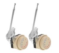 Angoily Termostato para Refrigerador Eléctrico con Perilla Ajustable ±35°c, Controlador de Temperatura del Congelador Horizontal, 2 Unidades para Uso en Frigorífico y Congelador Comercial