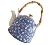 Angoily Tetera Japonesa de Cerámica Azul con Colador Integrado Capacidad Grande Jarra de Té Tradicional para Casa Oficina y Reuniones Tetera Decorativa y Funcional