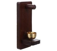 Angoily Timbre de Puerta Magnético de Madera Color Nogal Campanilla de Viento Decorativa Colgante Sonido Relajante Campana Vintage para Entrada de Tienda Oficina y Hogar