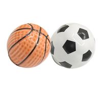 Angoily Tiradores de Cerámica para Muebles 2 Piezas Diseño de Pelota de Fútbol y Baloncesto, Tirador de Cajón Vintage, Accesorio para Armarios y Cajones, Adecuado para Decoración Infantil