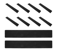 Angoily Tiras Antideslizantes para Peldaños de Exterior 10 Unidades 10X81 CM Cinta Adhesiva de PVC Negra Mate para Escaleras de Madera Seguridad y Tracción Resistente al Desgaste