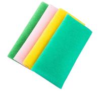Angoily Toallas Exfoliantes de Nailon para Baño 4 Unidades Paños Exfoliantes Corporales Multiusos para Ducha y Spa Diseño Ligero Anilla para Colgar Ideales para Cuidado y Limpieza