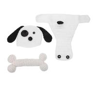 Angoily Traje de Fotos Niña Recién Nacida Disfraz de Animal Crochet Conjunto de Punto para Sesión de Fotos para Primera Puesta de Meses