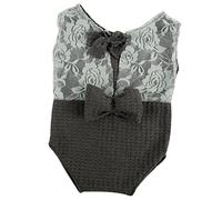 Angoily Traje para Sesión de Fotos de Niña Recién Nacida Vestido de Tela Suave con Ribete de Encaje para Baby Shower Diseño Delicado