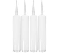 Angoily Tubos De Calafateo Vacíos De Plástico Reutilizables 4 Piezas 13 Pulgadas Con Boquilla Ajustable Para Sellado Y Reparaciones En Hogar Y Bricolaje