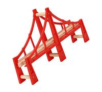 Angoily Vías de Tren de Madera con Rojo Juguetes de Modelismo Accesorios de Vía DIY para la Creatividad Pensamiento Lógico