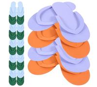 Angoily Zapatillas Desechables de Pedicura EVA 24 Pares Color Aleatorio Calzado para Spa y Hotel Cómodas y Transpirables Ideales para Viaje y Salón de Manicura Color