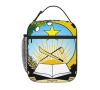 Angola Bandera Bolso Almuerzo Para Mujeres Gran Apertura Portátil Organizador Almuerzo Tote Bolsillo Térmico Lunch Box Adultos Picnic Playa Trabajo