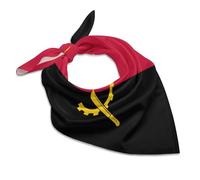 Angola Flag Soft Imitated Silk Neck Scarf Multi-Purpose Head Hair Wrap Wrist Handkerchief Bag Decor Kerchief For Daily Wear(25"x25")