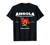 Angola Mapa Diseño con Coordenadas y Apodo Camiseta