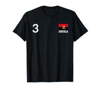 Angola Número 3 Bandera Nacional Patrimonio País Camiseta