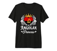Angolan Princess Angola Flag Proud Angolan Girl Camiseta Premium