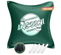 Angooni Cojín de piscina de invierno 120 x 120 cm, XXL, con doble costura | Boston - Válvula de inflado doble (0,4 mm, PVC, resistente al frío, resistente a la rotura, cuerdas para el invierno)