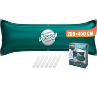Angooni Cojín de piscina de invierno, 200 x 450 cm, XXL, con doble costura | Cojín de aire de piscina para cubierta de piscina con doble costura, doble válvula Boston y cuerdas para piscina segura