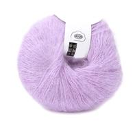 Angora Wool Yarn Soft Mohair Knitting Warm Durable Fiber Material For Scarves Shawls Sweaters Hats 12 Colors Light Yellow Violet Light Grey Peach Pink Rose Red Khaki Light Blue (16 verde nieve)