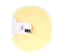 Angora Wool Yarn Soft Mohair Knitting Warm Durable Fiber Material For Scarves Shawls Sweaters Hats 12 Colors Light Yellow Violet Light Grey Peach Pink Rose Red Khaki Light Blue (02 amarillo ganso)