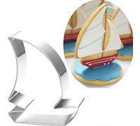 Angoter Molde de la Torta del Barco de Vela del Barco Pirata Cortador de Galletas moldes Reutilizables de Acero Inoxidable para Las Galletas de la hornada Herramientas Decoración de Pasteles