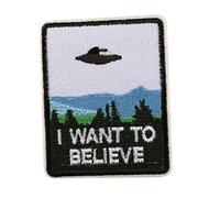 Angoter Parches Alienígenas Creer Patch Hierro Bordado Cosen En La Insignia del Cartel De Película De Vestuario Recuerdo Apliques