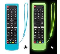Angrox Paquete de 2 Fundas Protectoras de Silicona para Control Remoto LG Smart TV (Brilla en la Oscuridad, Verde Luminoso + Azul)