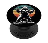 Angry Bear Grizzly Bears Wildlife Mountains Animal PopSockets PopGrip Adhesivo