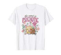 Angry Beavers The Word Is Psychotic Vintage Floral Group Camiseta