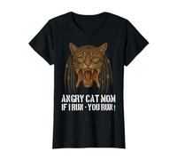 Angry Cat Mom - para dueño de gato realmente malvado, divertido diseño de juego de palabras Camiseta