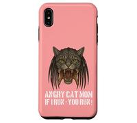 Angry Cat Mom - para dueño de Gato Realmente Malvado, Divertido diseño de Juego de Palabras Carcasa para iPhone XS MAX