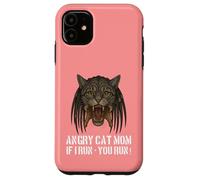 Angry Cat Mom - para dueño de Gato Realmente Malvado, Divertido diseño de Juego de Palabras Carcasa para iPhone 11