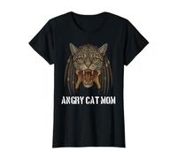 Angry Cat Mom para la dueña de Really Evil Cat, divertido diseño de juego de palabras Camiseta