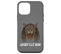 Angry Cat Mom para la dueña de Really Evil Cat, divertido diseño de juego de palabras Carcasa para iPhone 12 mini