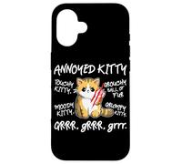Angry Cat - Moody Annoyed Kitty - Talla - Bonito Gato Carcasa para iPhone 16