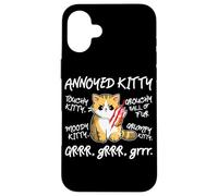 Angry Cat - Moody Annoyed Kitty - Talla - Bonito Gato Carcasa para iPhone 16 Plus