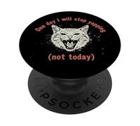 Angry Cat Un día detendré al sarcástico Amante de los Gatos PopSockets PopGrip Adhesivo