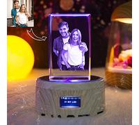Angry Egg Boy Personalizado 3D foto grabado dentro del cristal con su propia foto, cumpleaños, regalo de boda, Memorial, Día de la Madre, San Valentín, Navidad