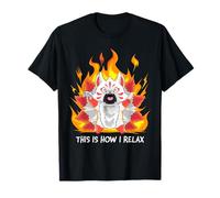 Angry Gamer Kitsune Fox Así es como me relajo Anime japonés Camiseta