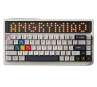 Angry Miao AM RGB 65 Teclado mecánico inalámbrico cremoso para juegos. 68 teclas Tri-Mode 2.4G Bluetooth inalámbrico. Pantalla LED personalizada. Interruptor de intercambio en caliente. Accesorios de