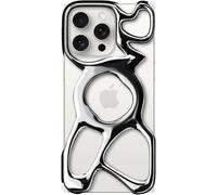 Angry miao Emptiness - Funda para iPhone 15 Pro MAX (Solo Compatible), Compatible con MagSafe, 22 g, Ligera, disipación de Calor, Amplia protección, Color Plateado