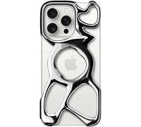 Angry miao Emptiness - Funda para iPhone 15 Pro (Solamente), Compatible con Magsafe, 22 g, Ligera, disipación de Calor, Amplia protección, Color Plateado