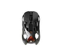 Angry miao Infinity - Ratón inalámbrico para juegos con sensor PAW3950 de 30000 DPI de metal, ultraligero, 49 g, diseño ahuecado, 7 botones programables, iluminación RGB personalizable, color negro